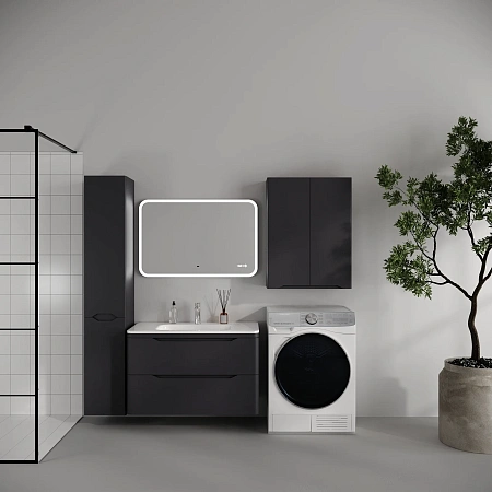 Тумба под раковину STYLE LINE Марелла 90 СС-00002756 подвесная, люкс плюс антискрейтч графит Тумба под раковину STYLE LINE Марелла 90 СС-00002756 подвесная, люкс плюс антискрейтч графит