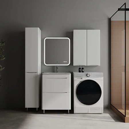 Тумба под раковину STYLELINE Бергамо мини 60 СС-00002511 напольная, люкс плюс антискрейтч белый глянец Тумба под раковину STYLELINE Бергамо мини 60 СС-00002511 напольная, люкс плюс антискрейтч белый глянец
