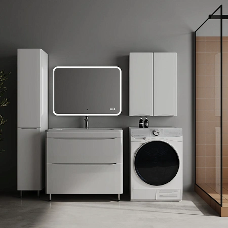 Тумба под раковину STYLELINE Бергамо мини 90 СС-00002513 напольная, люкс плюс антискрейтч белый глянец Тумба под раковину STYLELINE Бергамо мини 90 СС-00002513 напольная, люкс плюс антискрейтч белый глянец