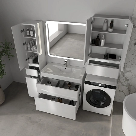 Шкаф STYLE LINE Атлантика 1000 СС-00002566 белый глянец Шкаф STYLE LINE Атлантика 1000 СС-00002566 белый глянец