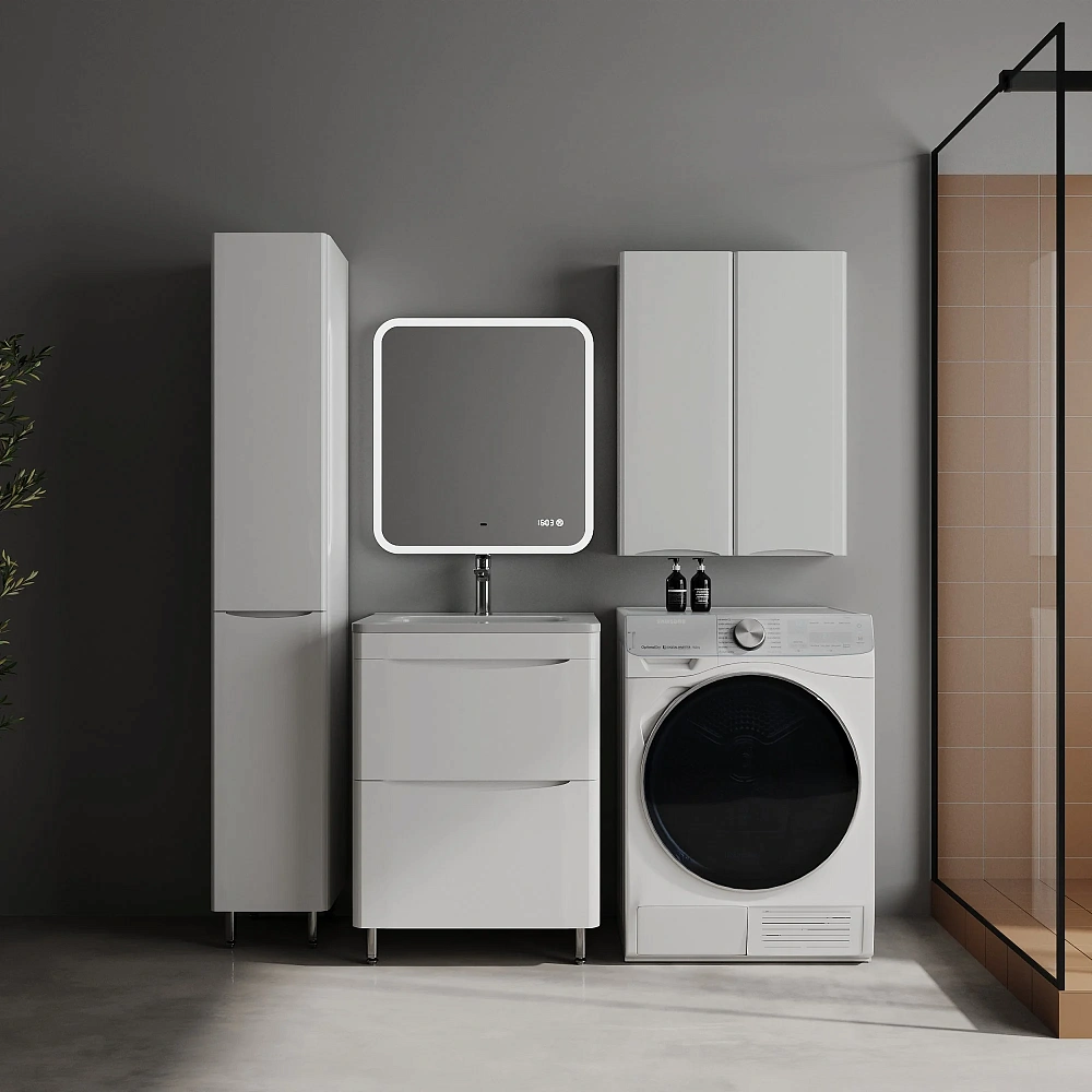Шкаф STYLE LINE Бергамо мини 600 СС-00002508 люкс плюс антискрейтч белый глянец — Изображение 2