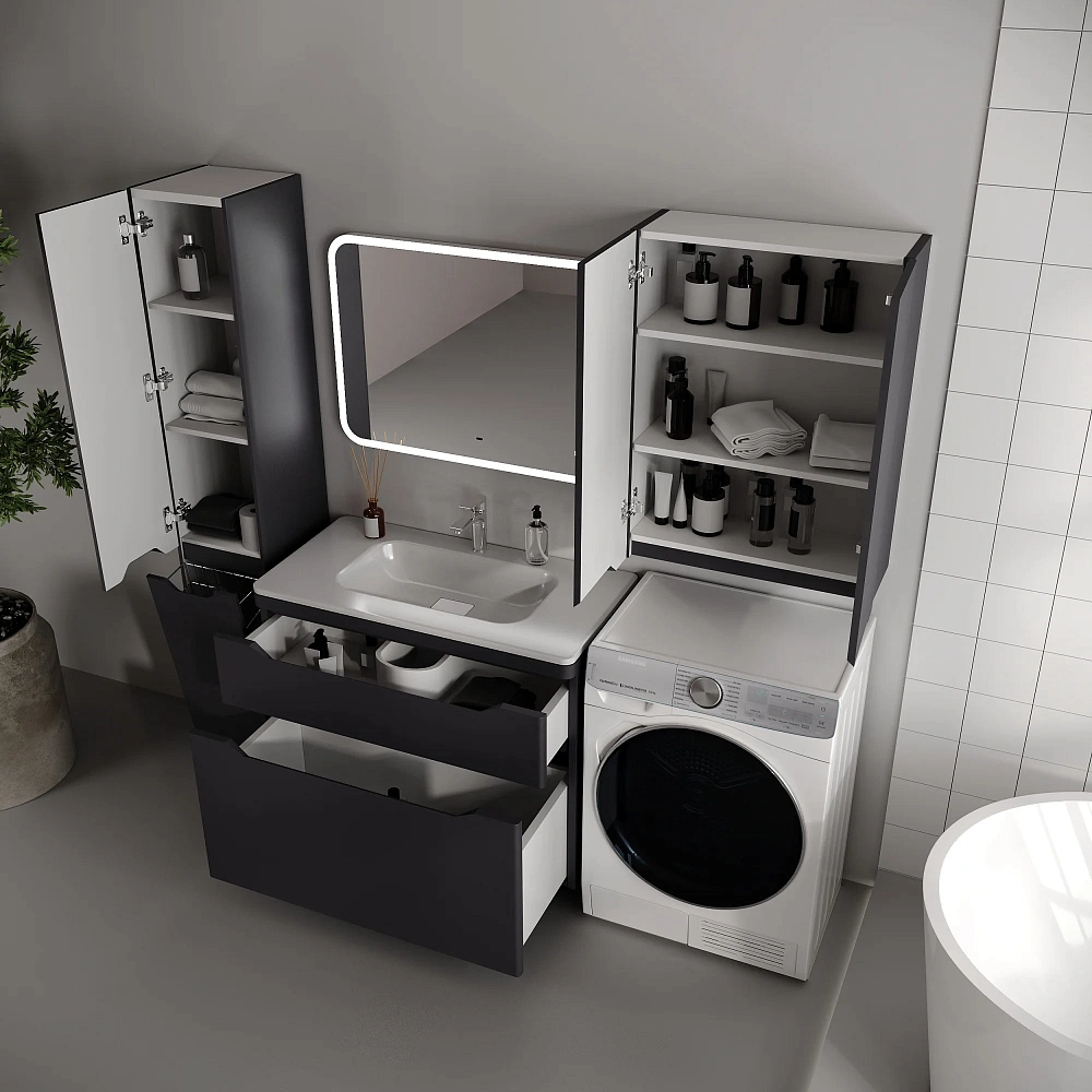 Шкаф STYLE LINE Марелла мини 600 СС-00002552 люкс плюс антискрейтч графит — Изображение 3