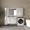 Шкаф-пенал STYLE LINE Атлантика 35 L СС-00002560 с корзиной, люкс плюс белый глянец