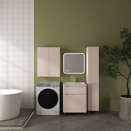 Шкаф-пенал STYLE LINE Марелла СС-00002548 с корзиной, люкс плюс антискрейтч карамель Шкаф-пенал STYLE LINE Марелла СС-00002548 с корзиной, люкс плюс антискрейтч карамель