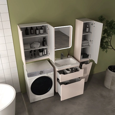Шкаф-пенал STYLE LINE Марелла СС-00002548 с корзиной, люкс плюс антискрейтч карамель Шкаф-пенал STYLE LINE Марелла СС-00002548 с корзиной, люкс плюс антискрейтч карамель