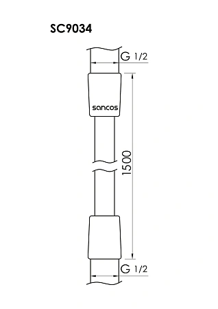 Душевой шланг Sancos SC9034BB брашированная бронза Душевой шланг Sancos SC9034BB брашированная бронза
