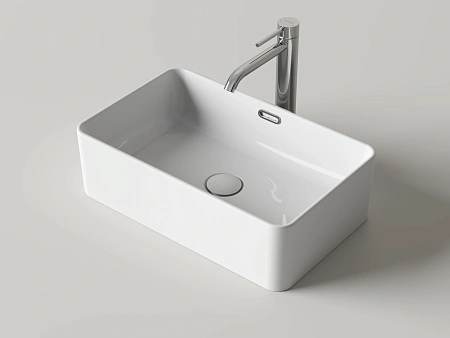 Раковина Ceramica Nova Alessia CN6084 480x300x140, с переливом, цвет белый Раковина Ceramica Nova Alessia CN6084 480x300x140, с переливом, цвет белый