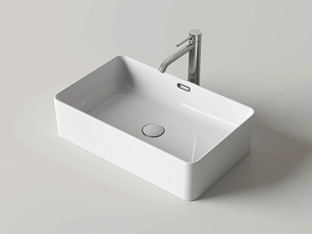 Раковина Ceramica Nova Alessia CN6085 550x340x140, с переливом, цвет белый Раковина Ceramica Nova Alessia CN6085 550x340x140, с переливом, цвет белый