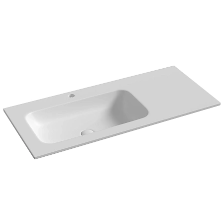 Раковина Ceramica Nova Grace CN7014MW 1010x457x137мм, чаша слева, с отв под смеситель, белый матовый Раковина Ceramica Nova Grace CN7014MW 1010x457x137мм, чаша слева, с отв под смеситель, белый матовый