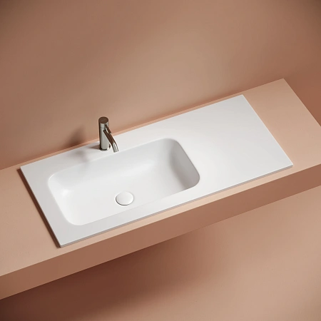 Раковина Ceramica Nova Grace CN7014MW 1010x457x137мм, чаша слева, с отв под смеситель, белый матовый Раковина Ceramica Nova Grace CN7014MW 1010x457x137мм, чаша слева, с отв под смеситель, белый матовый