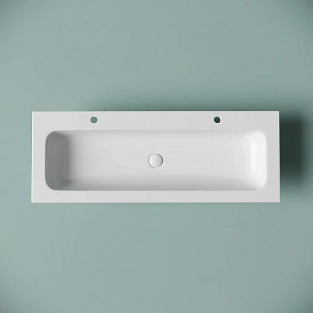Раковина Ceramica Nova Grace CN7016MW с 2мя отверстиями под смеситель 1210x457x137 мм, белый матовый Раковина Ceramica Nova Grace CN7016MW с 2мя отверстиями под смеситель 1210x457x137 мм, белый матовый