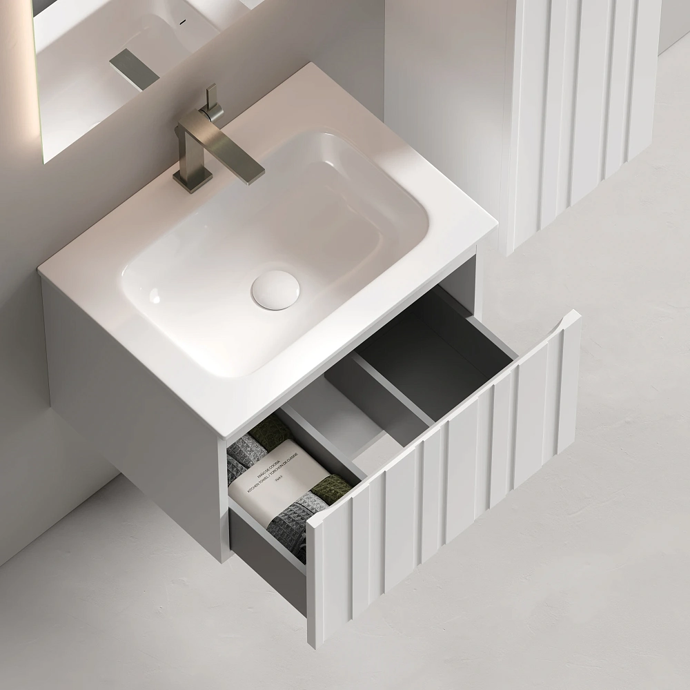 Тумба под раковину Sancos Lamel LM60W 60x45x40 белый матовый (bianco) — Изображение 5