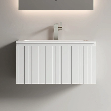 Тумба под раковину Sancos Lamel LM80W 80x45x40 белый матовый (bianco) Тумба под раковину Sancos Lamel LM80W 80x45x40 белый матовый (bianco)