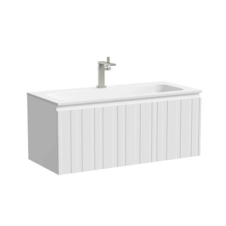 Тумба под раковину Sancos Lamel LM100W 100x45x40 белый матовый (bianco) Тумба под раковину Sancos Lamel LM100W 100x45x40 белый матовый (bianco)