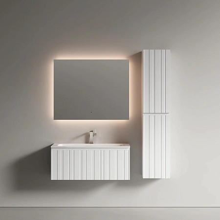 Тумба под раковину Sancos Lamel LM100W 100x45x40 белый матовый (bianco) Тумба под раковину Sancos Lamel LM100W 100x45x40 белый матовый (bianco)