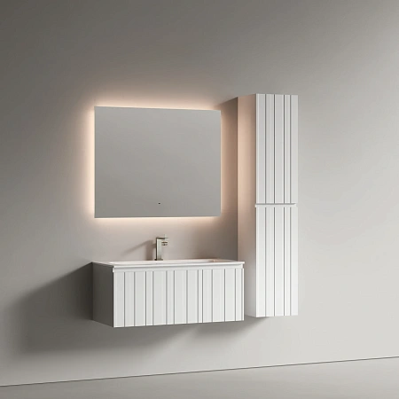 Тумба под раковину Sancos Lamel LM100W 100x45x40 белый матовый (bianco) Тумба под раковину Sancos Lamel LM100W 100x45x40 белый матовый (bianco)