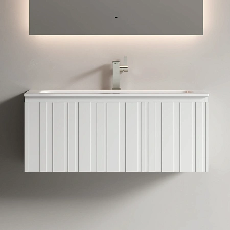 Тумба под раковину Sancos Lamel LM100W 100x45x40 белый матовый (bianco) Тумба под раковину Sancos Lamel LM100W 100x45x40 белый матовый (bianco)