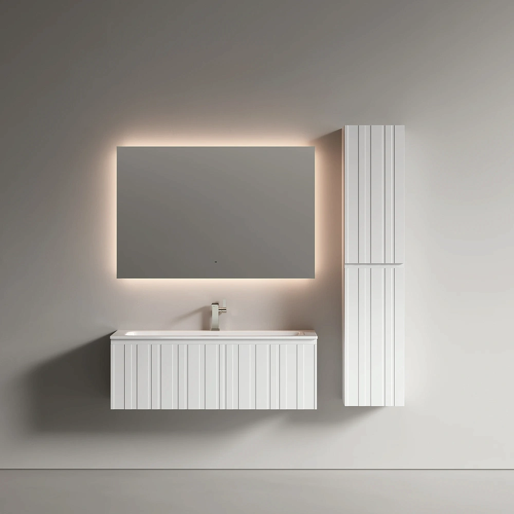 Тумба под раковину Sancos Lamel LM120W 120x45x40 белый матовый (bianco) — Изображение 2