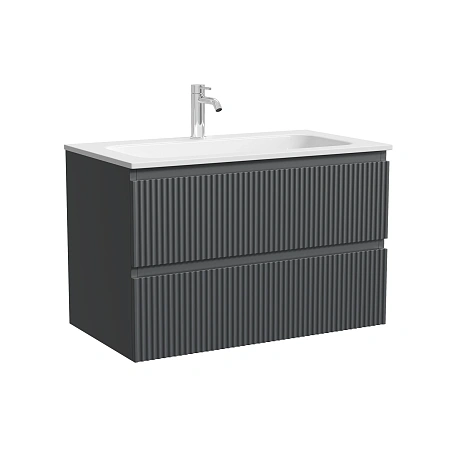 Тумба под раковину Sancos Snob R SNR80MDH 80x45x50 темный антрацит матовый