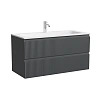 Тумба под раковину Sancos Snob R SNR100MDH 100x45x50 темный антрацит матовый