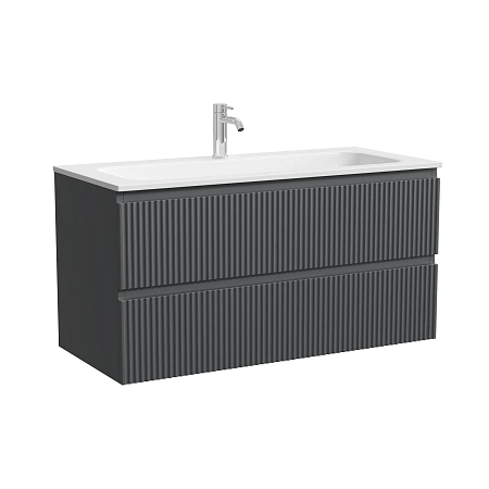 Тумба под раковину Sancos Snob R SNR100MDH 100x45x50 темный антрацит матовый Тумба под раковину Sancos Snob R SNR100MDH 100x45x50 темный антрацит матовый