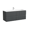 Тумба под раковину Sancos Snob R SNR120MDH 120x45x50 темный антрацит матовый
