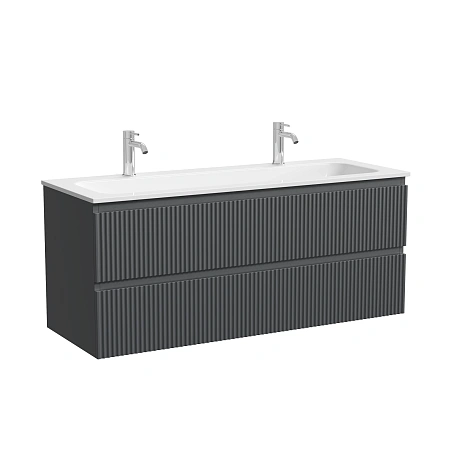 Тумба под раковину Sancos Snob R SNR120MDH 120x45x50 темный антрацит матовый Тумба под раковину Sancos Snob R SNR120MDH 120x45x50 темный антрацит матовый