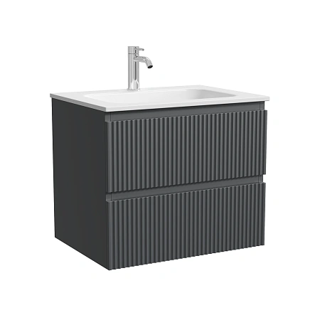 Тумба под раковину Sancos Snob R SNR60MDH 60x45x50 темный антрацит матовый Тумба под раковину Sancos Snob R SNR60MDH 60x45x50 темный антрацит матовый