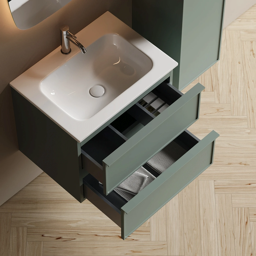 Тумба под раковину Sancos Velta VL60GG 60x45x50 серо-зеленый — Изображение 8