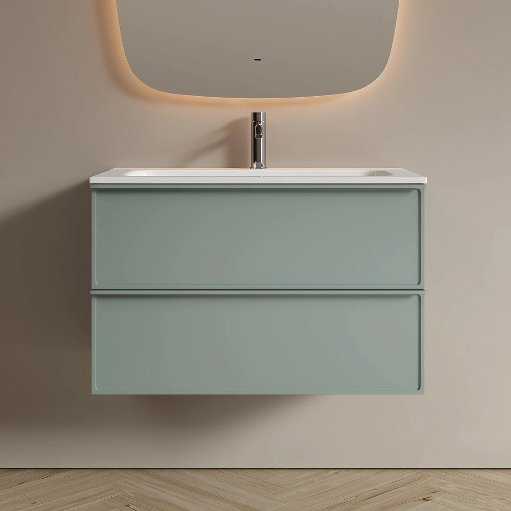 Тумба под раковину Sancos Velta VL80GG 80x45x50 серо-зеленый — Изображение 2