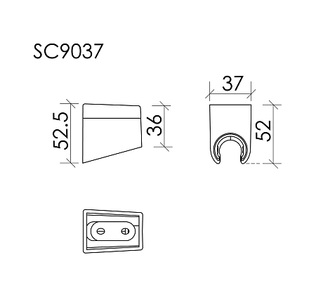Держатель ручного душа Sancos SC9037BB брашированная бронза Держатель ручного душа Sancos SC9037BB брашированная бронза