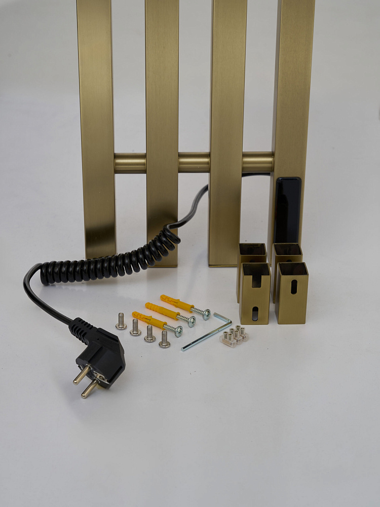 Полотенцесушитель электрический Teso Azaro Stick Cube 12SF4MG 1200x180 матовое золото — Изображение 3