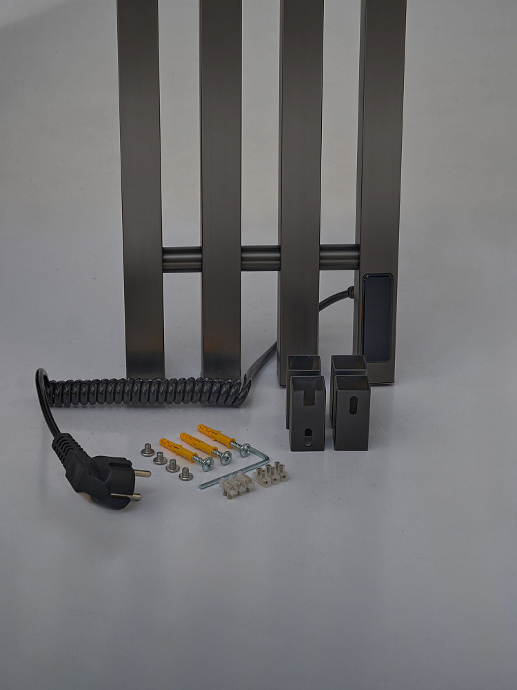 Полотенцесушитель электрический Teso Azaro Stick Cube 12SF4GM 1200x180 оружейная сталь — Изображение 3