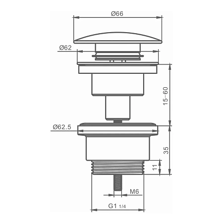 Донный клапан BELZ BX02 хром Донный клапан BELZ BX02 хром