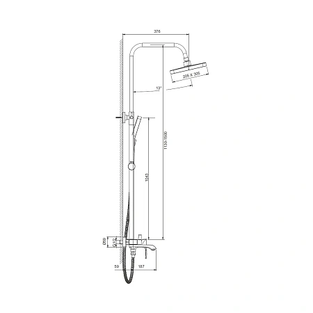 Душевая система BELZ B24507 хром Душевая система BELZ B24507 хром