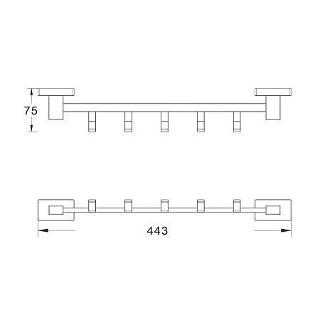 Крючок BELZ B90315-5 черный Крючок BELZ B90315-5 черный