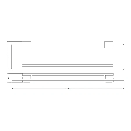 Полка BELZ B90807 брашированное золото Полка BELZ B90807 брашированное золото