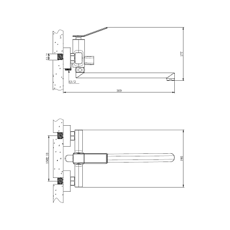 Смеситель для ванны BELZ B22618 хром Смеситель для ванны BELZ B22618 хром