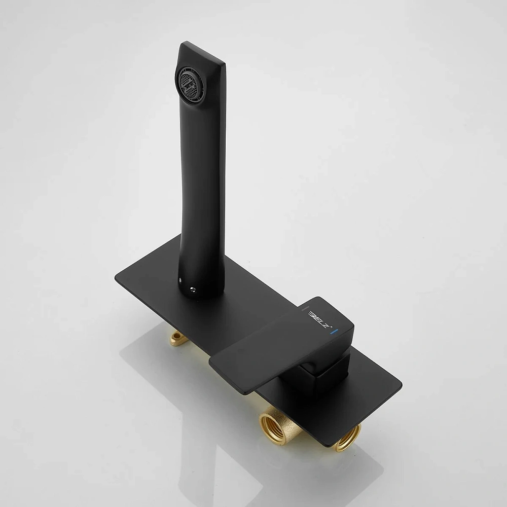 Смеситель для раковины BELZ B14709-7 встраиваемый, черный — Изображение 5