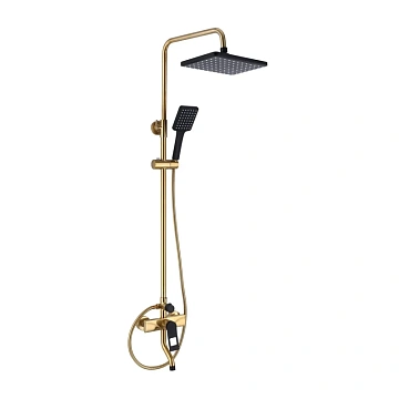 Душевая система Bronze de Luxe Element EL77/1GB золото матовое/черный