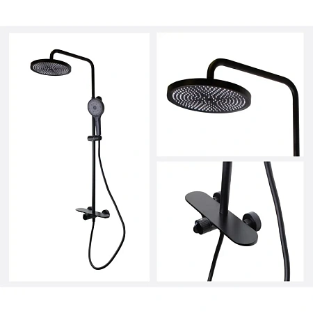 Душевая система Bronze de Luxe ICON 80112CB черный Душевая система Bronze de Luxe ICON 80112CB черный