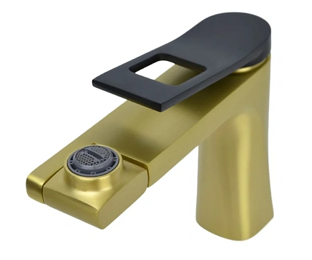 Смеситель для раковины Bronze de Luxe Element EL02XGB золото матовое Смеситель для раковины Bronze de Luxe Element EL02XGB золото матовое
