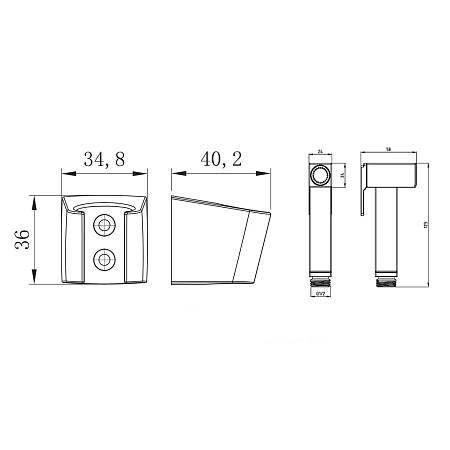 Детальная картинка товара «гигиеническая лейка d-lin d61044 хром» Детальная картинка товара «гигиеническая лейка d-lin d61044 хром»