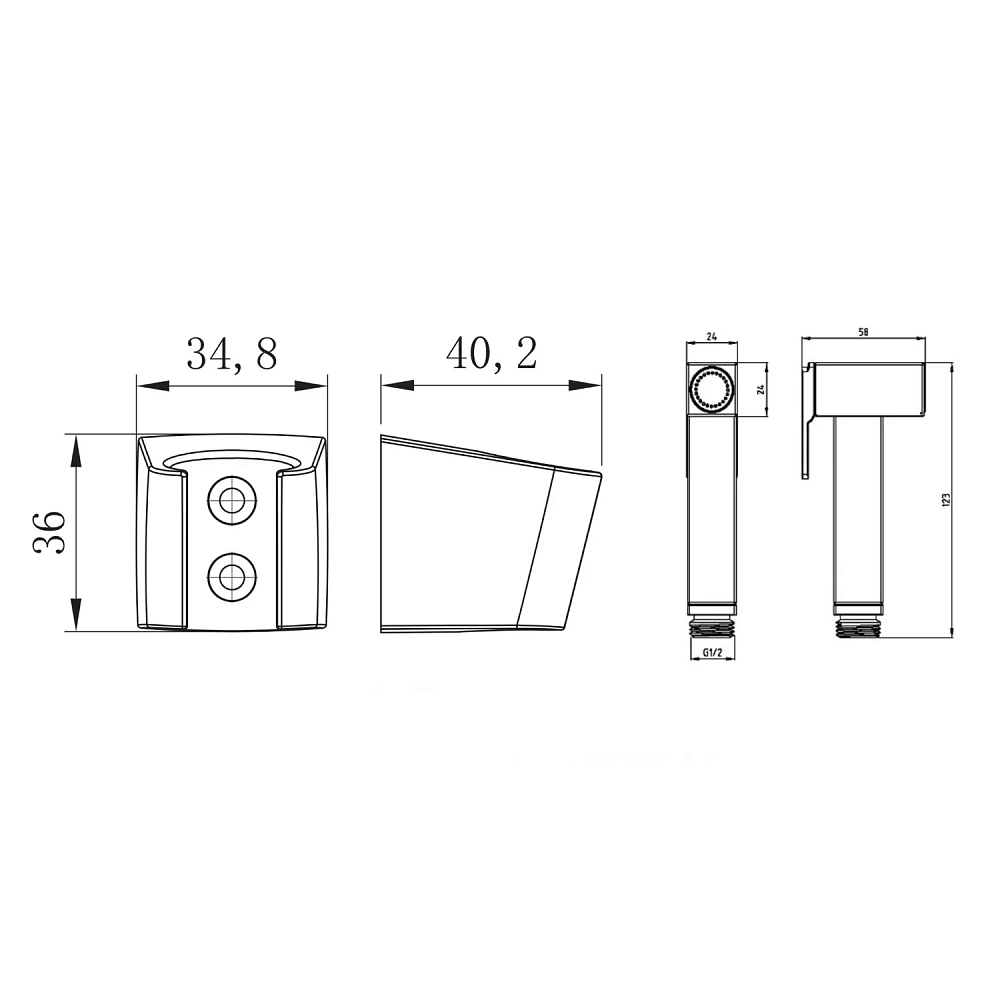 Гигиеническая лейка D-Lin D61044 хром — Изображение 2