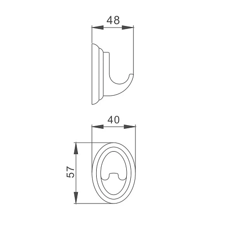 Крючок D-Lin D281310 хром Крючок D-Lin D281310 хром