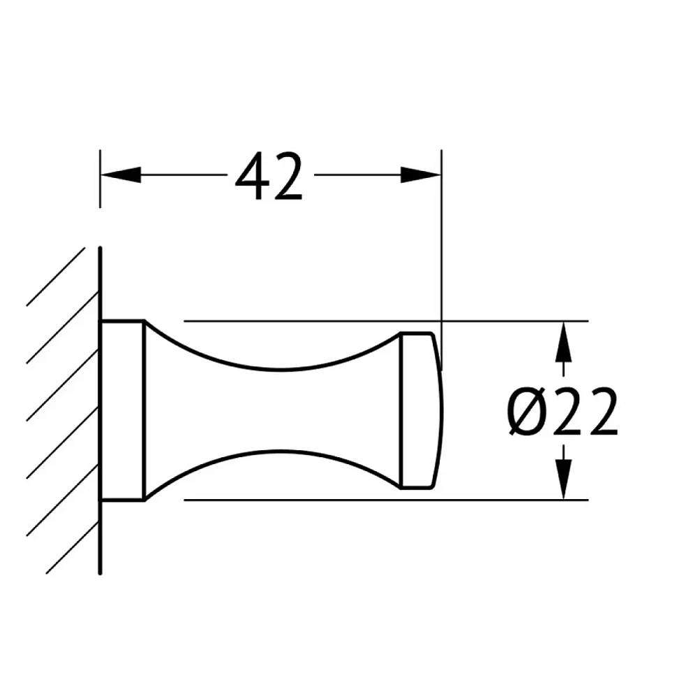 Крючок D-Lin D281822-A черный — Изображение 2