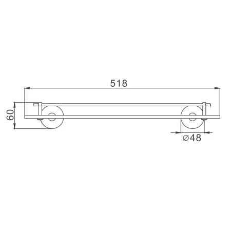 Полка D-Lin D260111 черный Полка D-Lin D260111 черный