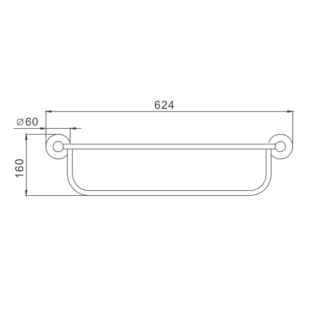 Полотенцедержатель D-Lin D250280 сталь Полотенцедержатель D-Lin D250280 сталь