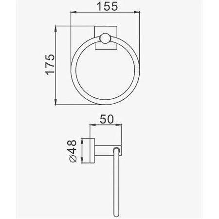 Полотенцедержатель D-Lin D230222 черный Полотенцедержатель D-Lin D230222 черный