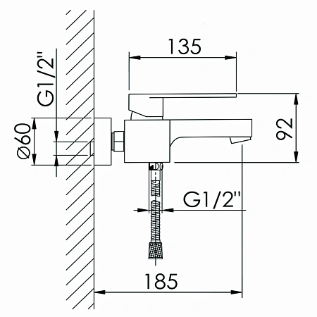Смеситель для ванны D-Lin D130365-A черный Смеситель для ванны D-Lin D130365-A черный